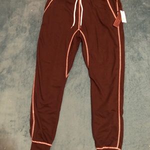 Men’s Black with White Stitching Sweatpants